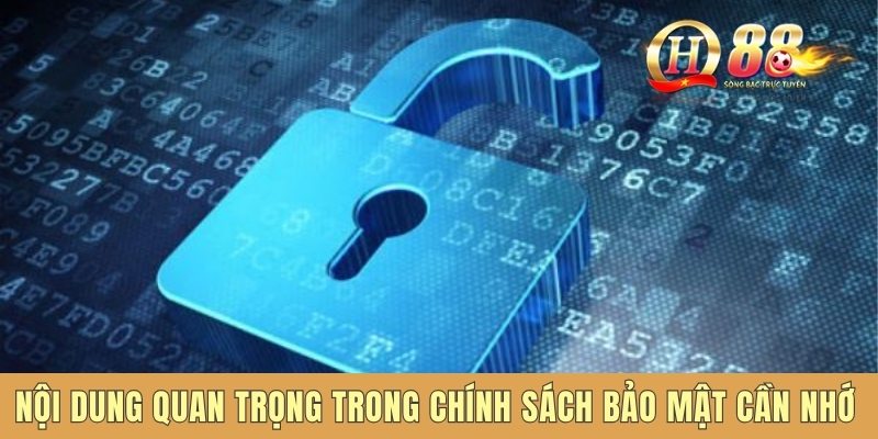 Nội dung quan trọng trong chính sách bảo mật cần nhớ